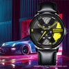 Men's Alloy Automatic Movement Waterproof Round Watch With Steel Strap