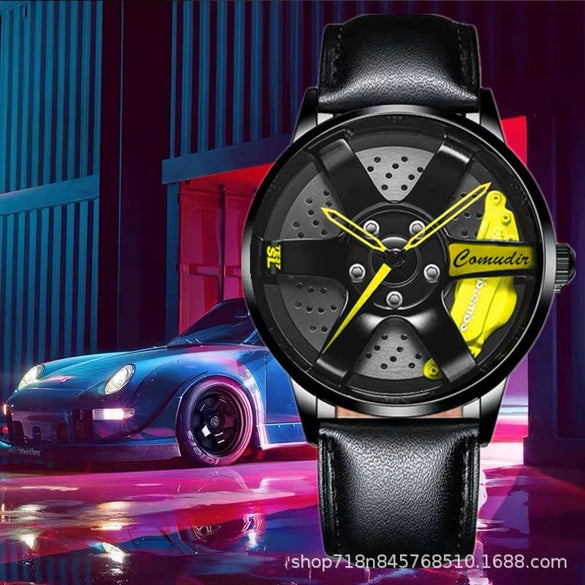 Men's Alloy Automatic Movement Waterproof Round Watch With Steel Strap