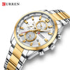 Men's Alloy Band Business Round Dial Quartz Watch