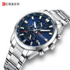Men's Alloy Band Business Round Dial Quartz Watch