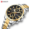 Men's Alloy Band Business Round Dial Quartz Watch