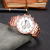 Men's Alloy Band Business Style Round Dial Quartz Watch With Sun Moon And Stars And Roman Numerals