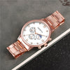 Men's Alloy Band Business Style Round Dial Quartz Watch With Sun Moon And Stars And Roman Numerals