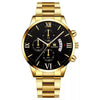 Men's Alloy Band Quartz Watch With Round Dial And Horseshoe Buckle Simple Roman Scale Fashionable And