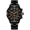 Men's Alloy Band Round Dial Business Quartz Watch