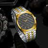 Men's Alloy Band Square Dial Quartz Watch Business Casual Fashion Style