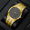 Men's Alloy Band Square Dial Quartz Watch Business Casual Fashion Style