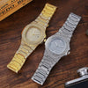 Men's Alloy Band Square Quartz Watch With Diamonds Hiphop Punk Style