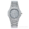 Men's Alloy Band Square Quartz Watch With Diamonds Hiphop Punk Style