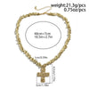 Men's Alloy Beaded Handmade Geometric Cross Shaped Pendant Necklace