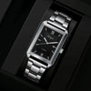 Men's Alloy Belt Business Style Rectangular Quartz Watch