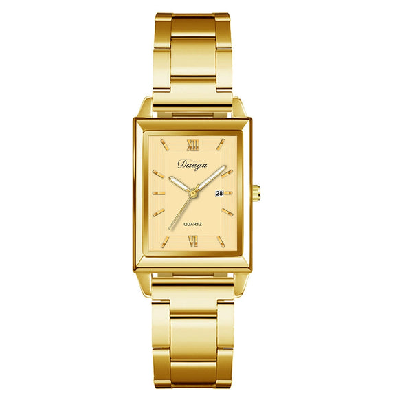 Men's Alloy Belt Business Style Rectangular Quartz Watch