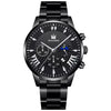 Men's Alloy Belt Casual Nonmechanical Calendar Watch With Round Dial And Printed Logo