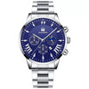 Men's Alloy Belt Casual Nonmechanical Calendar Watch With Round Dial And Printed Logo