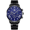 Men's Alloy Belt Casual Nonmechanical Calendar Watch With Round Dial And Printed Logo