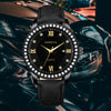 Men's Alloy Belt Quartz Watch With Round Dial And Business Style
