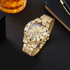 Men's Alloy Belt Quartz Watch With Round Dial Business Style
