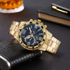 Men's Alloy Belt Quartz Watch With Round Dial Business Style