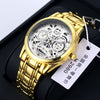 Men's Alloy Business Style Round Dial Quartz Movement Waterproof Luminous Watch