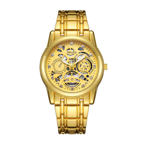 Men's Alloy Business Style Round Dial Quartz Movement Waterproof Luminous Watch