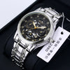 Men's Alloy Business Style Round Dial Quartz Movement Waterproof Luminous Watch