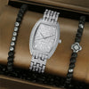 Men's Alloy Case And Strap Business Casual Quartz Watch With Stainless Steel Buckle