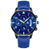 Men's Alloy Case Imitation Leather Strap Business Casual Quartz Watch With Round Dial