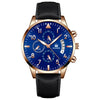 Men's Alloy Case Imitation Leather Strap Business Casual Quartz Watch With Round Dial