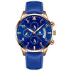Men's Alloy Case Imitation Leather Strap Business Casual Quartz Watch With Round Dial