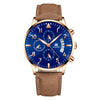 Men's Alloy Case Imitation Leather Strap Business Casual Quartz Watch With Round Dial