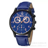 Men's Alloy Case Imitation Leather Strap Round Dial Leisure Watch
