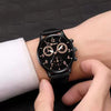 Men's Alloy Case Imitation Leather Strap Round Dial Leisure Watch