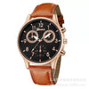 Men's Alloy Case Imitation Leather Strap Round Dial Leisure Watch