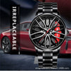 Men's Alloy Case Mineral Reinforced Glass Mirror Waterproof Fashion Round Dial Nonmechanical Watch With Steel Strap And Stainless Steel Buckle