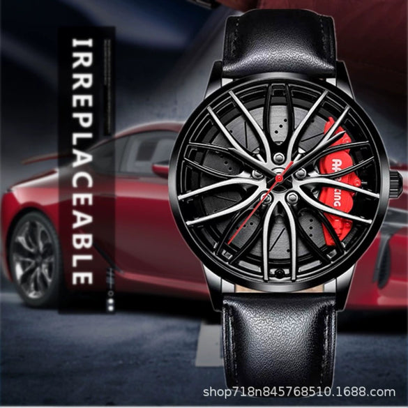 Men's Alloy Case Mineral Reinforced Glass Mirror Waterproof Fashion Round Dial Nonmechanical Watch With Steel Strap And Stainless Steel Buckle