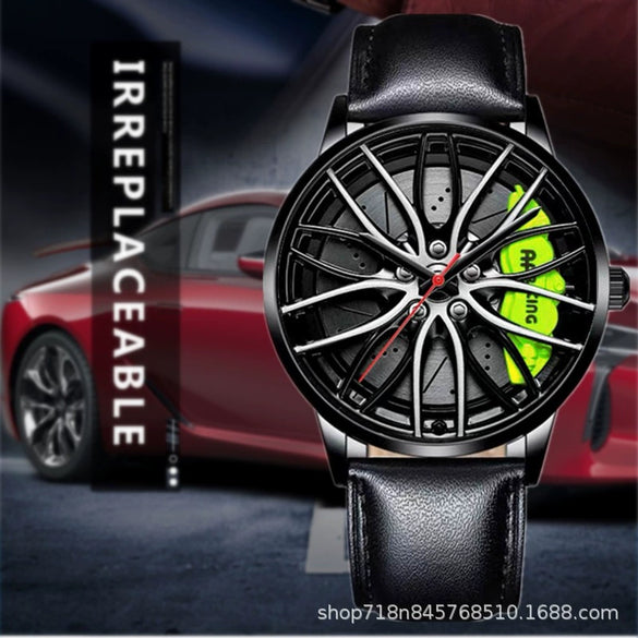 Men's Alloy Case Mineral Reinforced Glass Mirror Waterproof Fashion Round Dial Nonmechanical Watch With Steel Strap And Stainless Steel Buckle