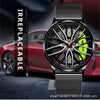 Men's Alloy Case Mineral Reinforced Glass Mirror Waterproof Fashion Round Dial Nonmechanical Watch With Steel Strap And Stainless Steel Buckle