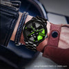 Men's Alloy Case Mineral Reinforced Glass Mirror Waterproof Fashion Round Dial Nonmechanical Watch With Steel Strap And Stainless Steel Buckle