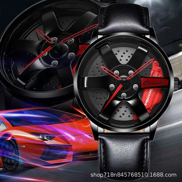 Men's Alloy Case Mineral Reinforced Glass Mirror Waterproof Fashion Round Dial Nonmechanical Watch With Steel Strap And Stainless Steel Buckle