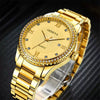 Men's Alloy Case Pu Strap Round Dial Business Style Steel Band Watch