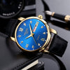 Men's Alloy Case Pu Strap Sports Style Waterproof Luminous Round Dial Mineral Reinforced Glass Mirror Watch