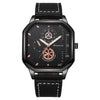 Men's Alloy Case Pu Strap Square Dial Casual Watch