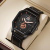 Men's Alloy Case Pu Strap Square Dial Casual Watch