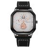 Men's Alloy Case Pu Strap Square Dial Casual Watch