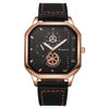 Men's Alloy Case Pu Strap Square Dial Casual Watch