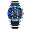 Men's Alloy Case Stainless Steel Band Round Dial Business Casual Quartz Watch