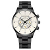 Men's Alloy Case Stainless Steel Band Round Dial Fashion Quartz Watch