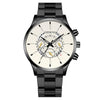 Men's Alloy Case Stainless Steel Band Round Dial Fashion Quartz Watch