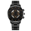 Men's Alloy Case Stainless Steel Band Round Dial Fashion Quartz Watch