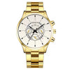 Men's Alloy Case Stainless Steel Band Round Dial Fashion Quartz Watch